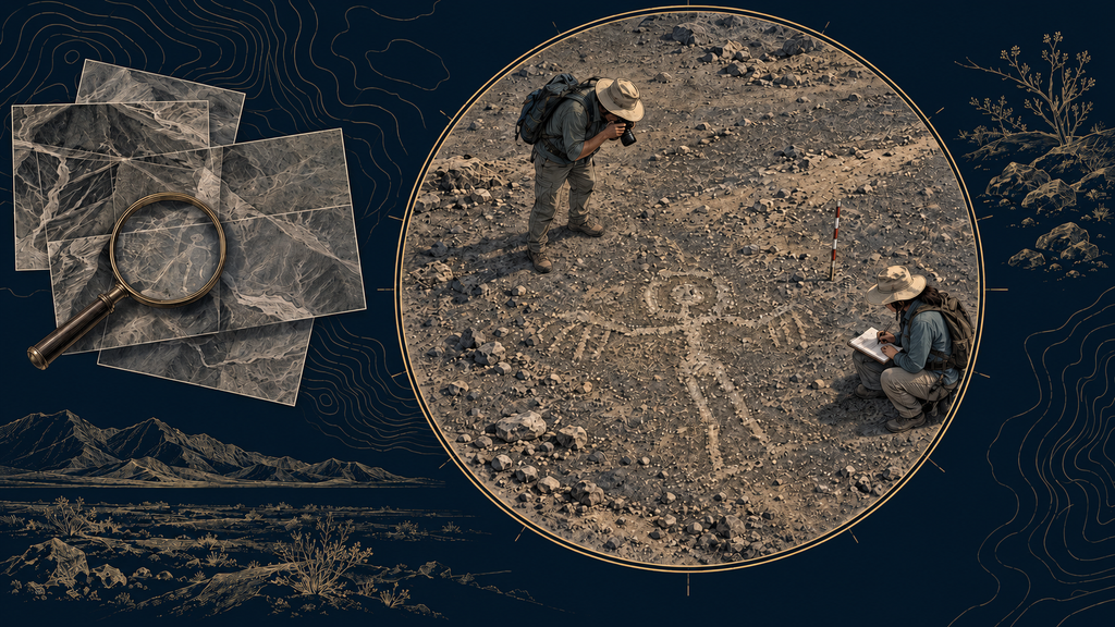 Geoglifo de orca en las Líneas de Nazca