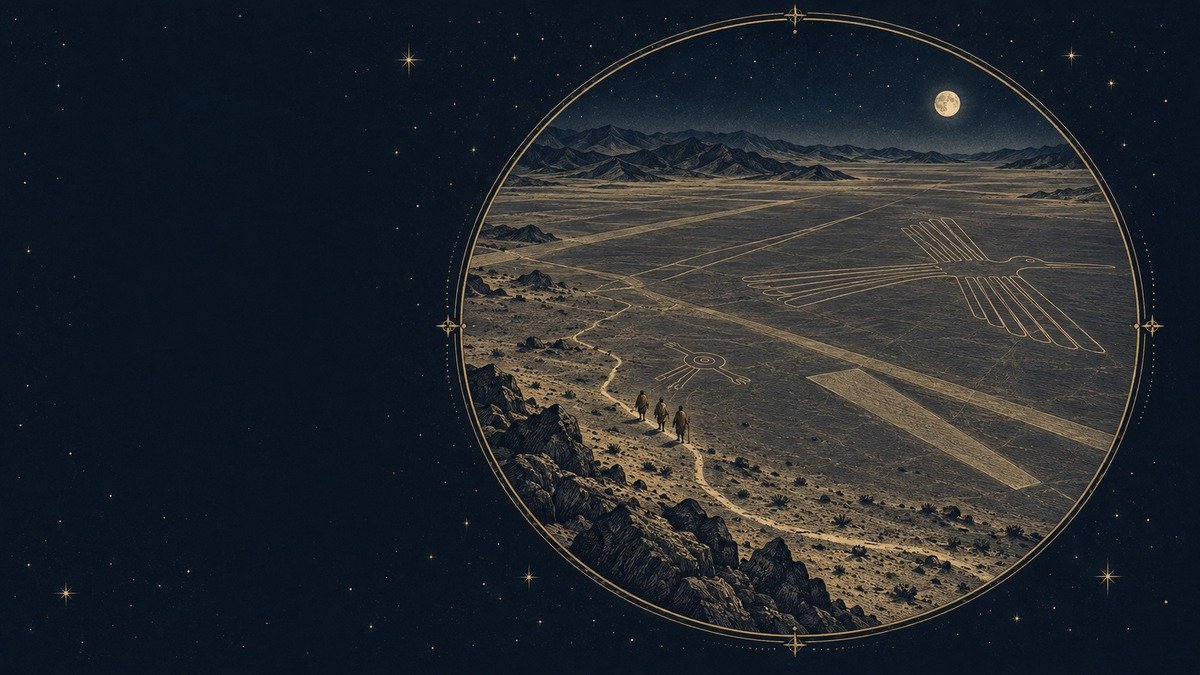Geoglifo de orca en las Líneas de Nazca
